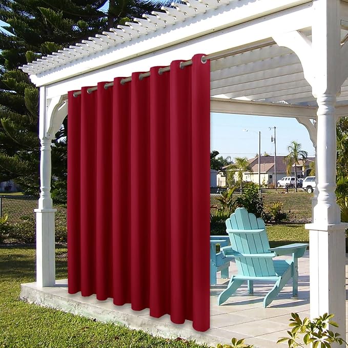 BONZER Outdoor Curtains for Patio Waterproof Thick Privacy Wide Grommet Light - Image 7