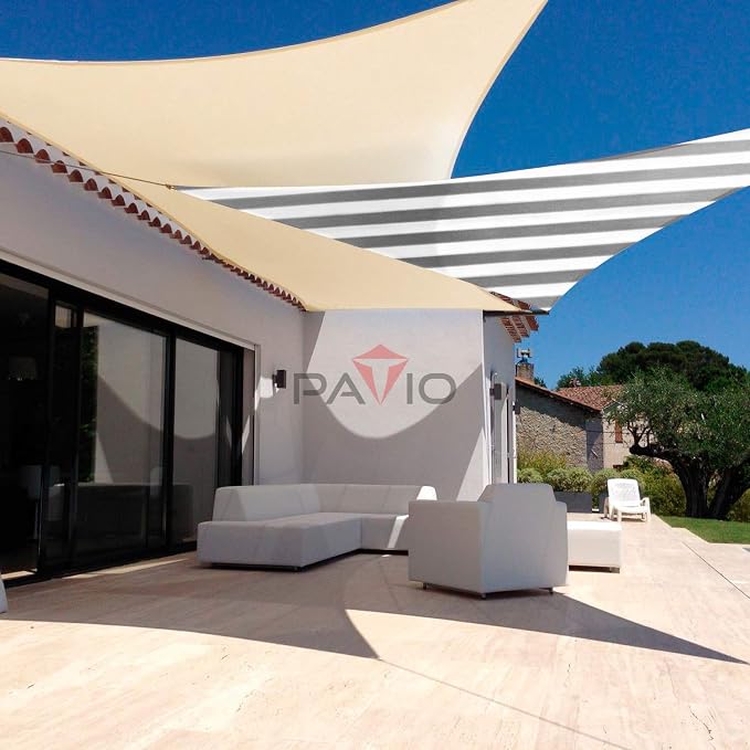Patio Paradise 27' x 27' x 27' Sun Shade Sail Triangle Canopy Shade Cloth - Image 5