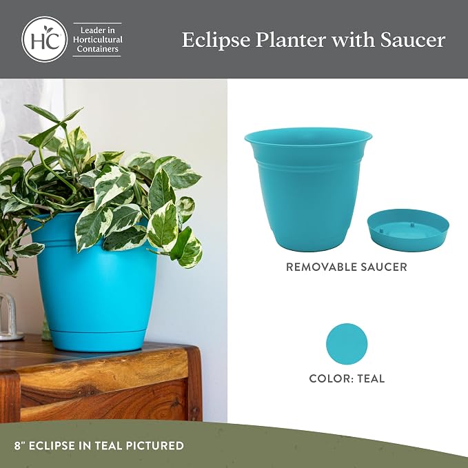 The HC Companies 20 Inch Eclipse Round Planter Pots - Image 2
