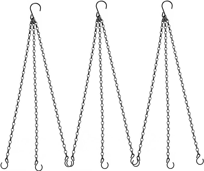 Hanging Baskets Chains 23 Inches 3 Leads Hanging Chains Flower Pot Hanger by Heybe