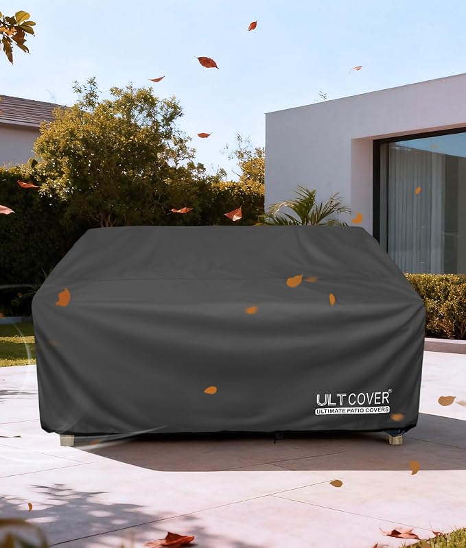 ULTCOVER Waterproof Outdoor Deep Seat Sofa Bench Cover 62W x 40D x 35H inch - Image 6