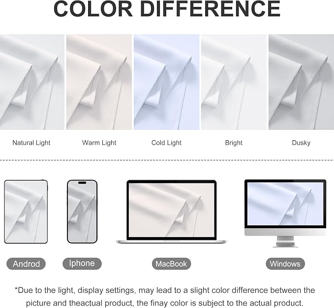 RYB HOME Outdoor White Curtains - Image 7