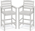 SERWALL Tall Adirondack Chairs Set of 2, Oversize Balcony Adirondack Chairs Set by SERWALL