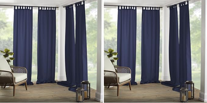 Elrene Home Fashions Matine Weatherproof Tab-Top Indoor/Outdoor Solid Color by ElreneHomeFashions
