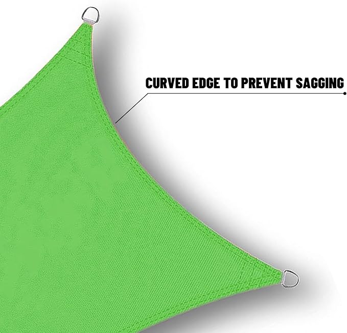 SUNNY GUARD Waterproof Sun Shade Sail 5' x 10' Lemon Green Rectangle UV Block - Image 4