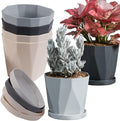 InmeRun Plant Pots Indoor Plastic Flower Pots Outdoor 5 inch Set of 12 Pack by InmeRun