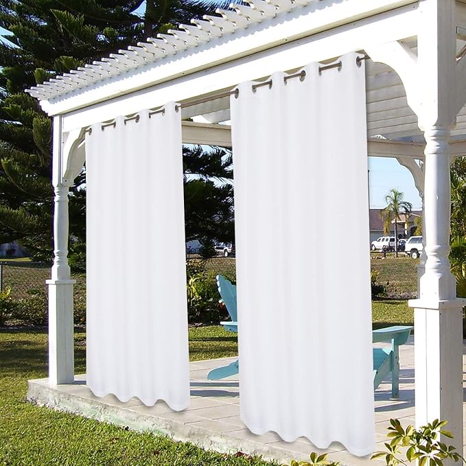 BONZER Outdoor Curtains for Patio Waterproof Thick Privacy Grommet Light - Image 7