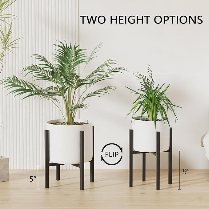 2-Pack Adjustable Metal Plant Stand Indoor Outdoor - Image 3