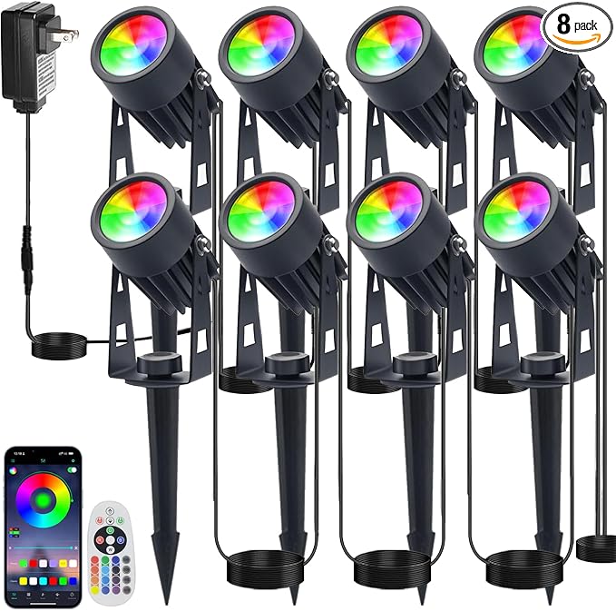 Smart RGB Low Voltage LED Spotlights, APP & Remote Control, Synchronous Dimming by Sathem