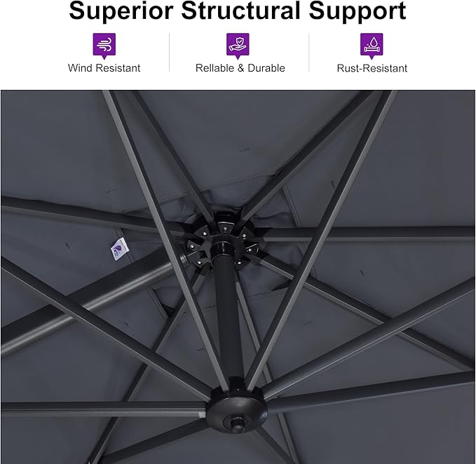 PURPLE LEAF 9'×9' Patio Umbrella - Image 4