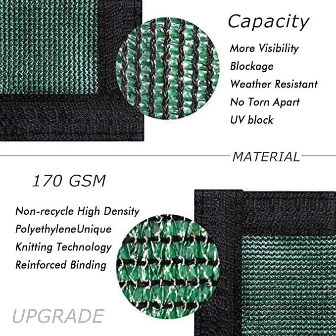 UPGRADE Privacy Fence Screen 4'x23' Dark Green Outdoor 90% Visibility Blockage - Image 2