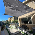 SUNLAX Sun Shade Sail 10' x 11' x 14.9' Dark Grey Rectangle Canopy Sail Shade by SUNLAX