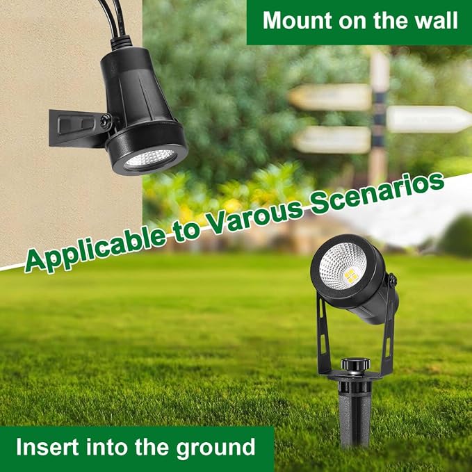 Outdoor Landscape Lighting, 4 Pack LED Outdoor Spot Lights - Image 6