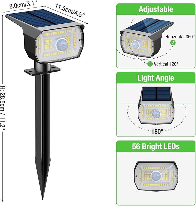 Solar Lights Outdoor Motion Sensor, Spot Landscape Lighting - Image 7