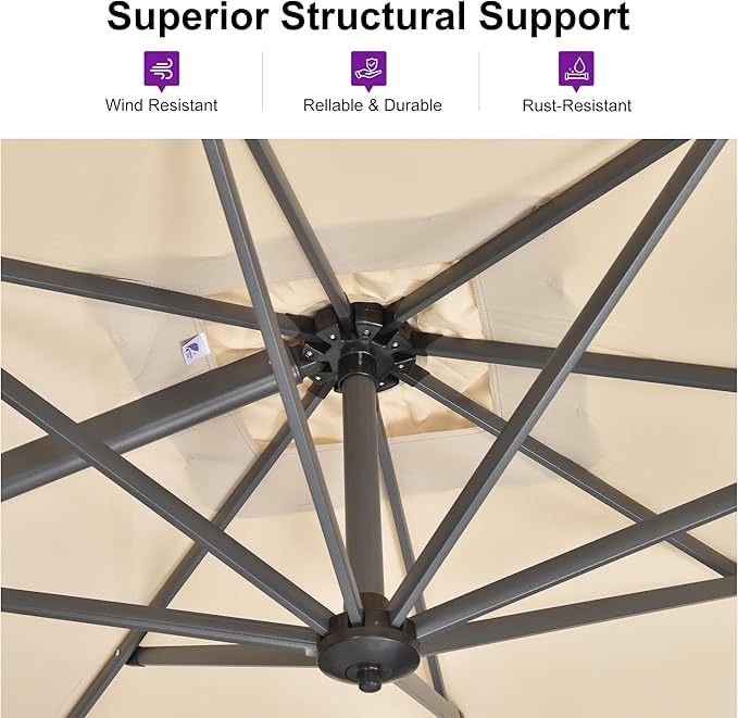 PURPLE LEAF 10 Feet Patio Umbrella - Image 3