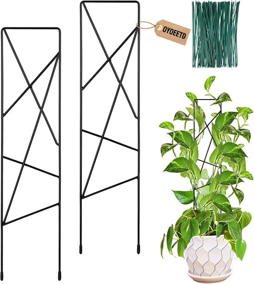 17.5 Inch Indoor Plant Trellis for Climbing Plants, Metal Trellis, Small Garden by OYOEETD
