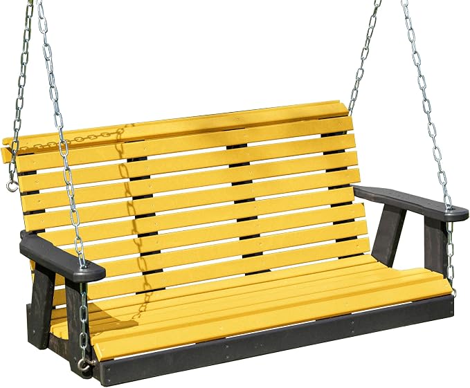 Poly Lumber Wood 5FT Porch Swing Amish Craftsmandship Made in USA HDPE by Unknown