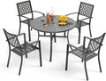 PHI VILLA 5 Pieces Outdoor Round Dining Set by PHIVILLAThepioneerofcomfortablehouseholdsupplies