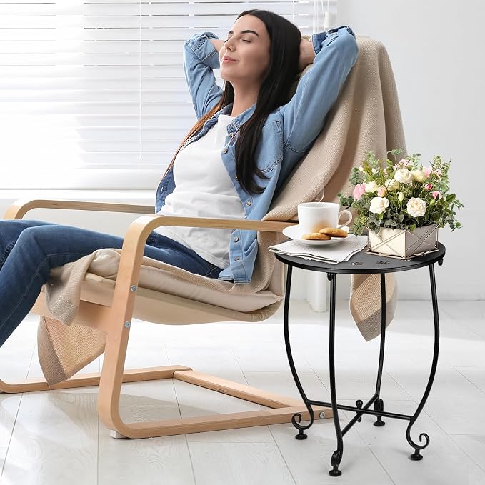 2 Pack 14 Inch Outdoor Side Tables - Image 4