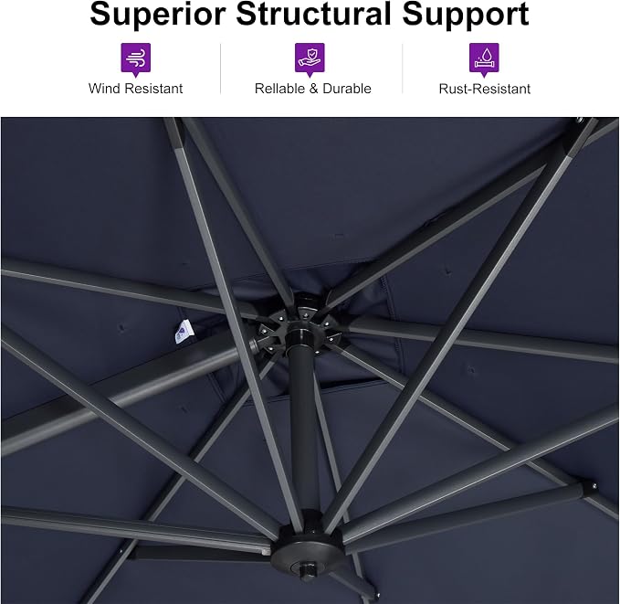 PURPLE LEAF 11 Feet Patio Umbrella - Image 4
