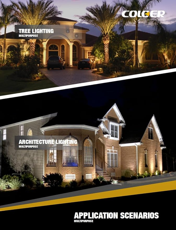 COLOER Brass Landscape Spotlights, 12 Pack Spotlight Fixture Outdoor - Image 7