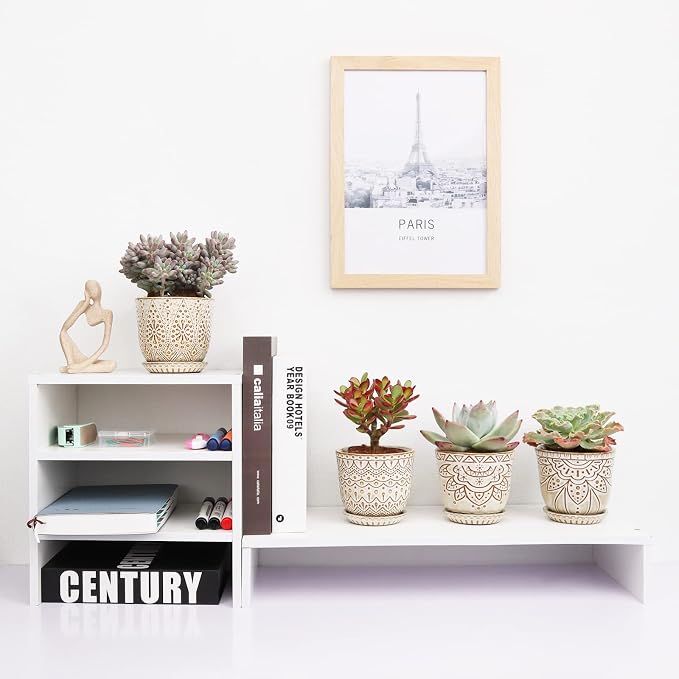 Gepege Succulent Pots, 4 Inch Small Indoor Ceramic Planter Pot - Image 6