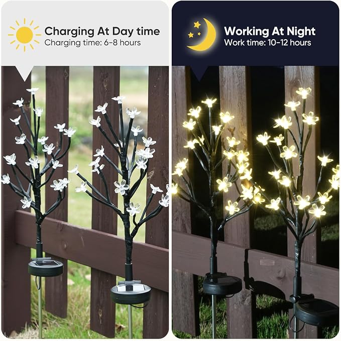 Solar Garden Lights Outdoor, Solar Lights Outdoor Decorative Waterproof - Image 3