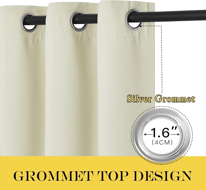 NICETOWN Room Divider Curtain 132 Inches Long, Wide Blackout Sliding Door - Image 6