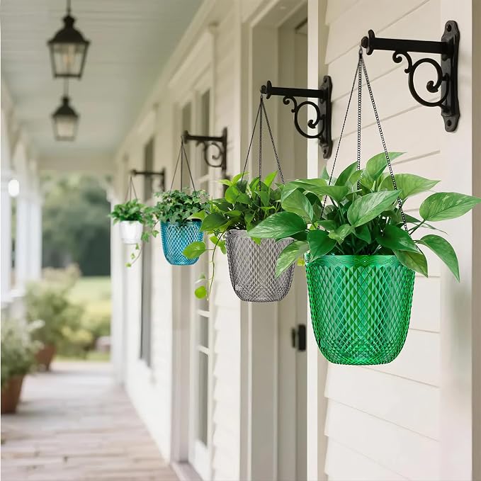 QCQHDU Self Watering Hanging Pots, 2 Pack 5.7 Inch Hanging Planters - Image 7