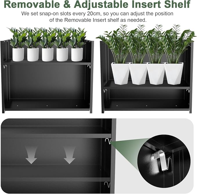 Tall Metal Planter Box for Outdoor Plants 36"L x 12"W x 26"H, Heavy Duty Steel - Image 4