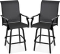 Best Choice Products Set of 2 Swivel Barstools, Bar Height Outdoor Chairs by BestChoiceProducts
