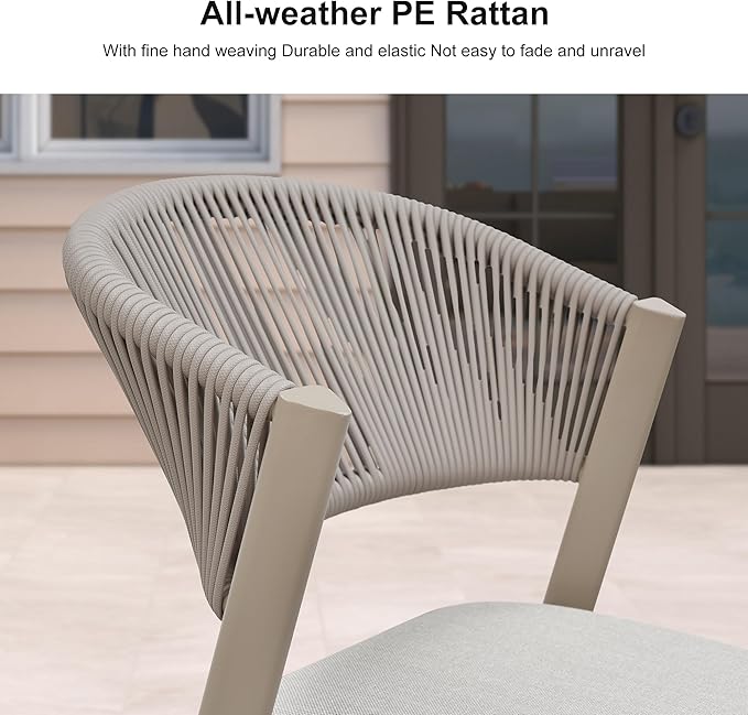 PURPLE LEAF 7-Piece Patio Dining Set Outdoor Furniture Rectangular Table and - Image 2