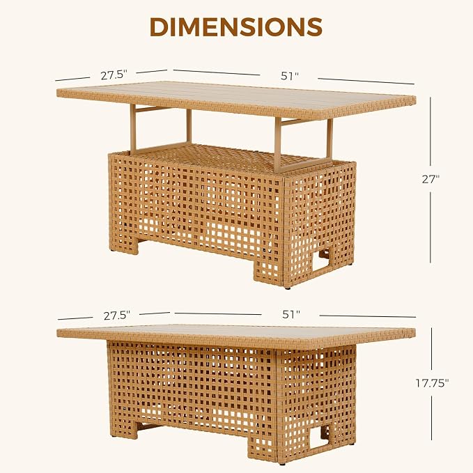 Grand patio 11-Piece Wicker Patio Furniture Set - Image 7