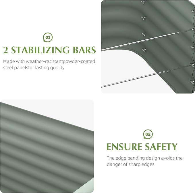 Galvanized Raised Garden Bed, Outdoor Planter Bed, Metal Planter Box - Image 4