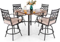 Sophia & William Outdoor Patio Bar Set 5 Piece High Dining Table and Chairs by SophiaWilliam