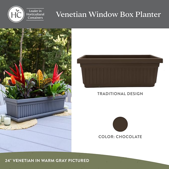 The HC Companies Venetian Window Planter Box w/Drain Plug - Image 3