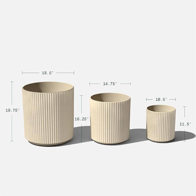 Veradek Demi Series Set of 3 Round Planters - Image 2