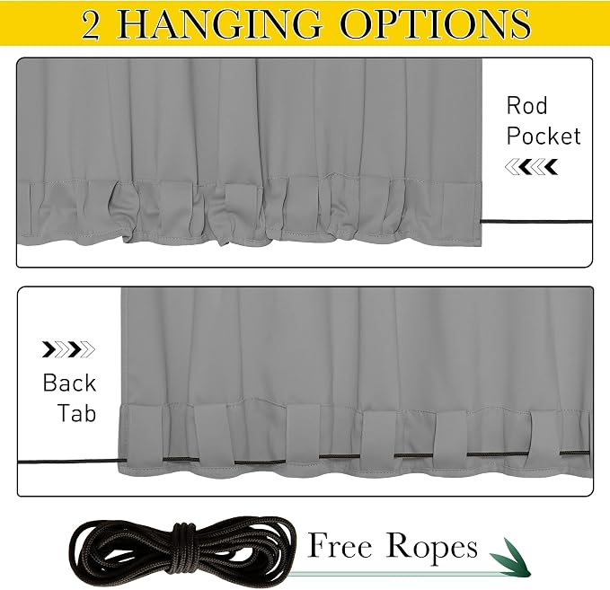 NICETOWN 2 Panels Outdoor Curtains - Image 4