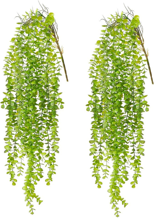 2 Pack Fake Hanging Plants, Artificial Hanging Eucalyptus Plants Greenery Vines by dallisten