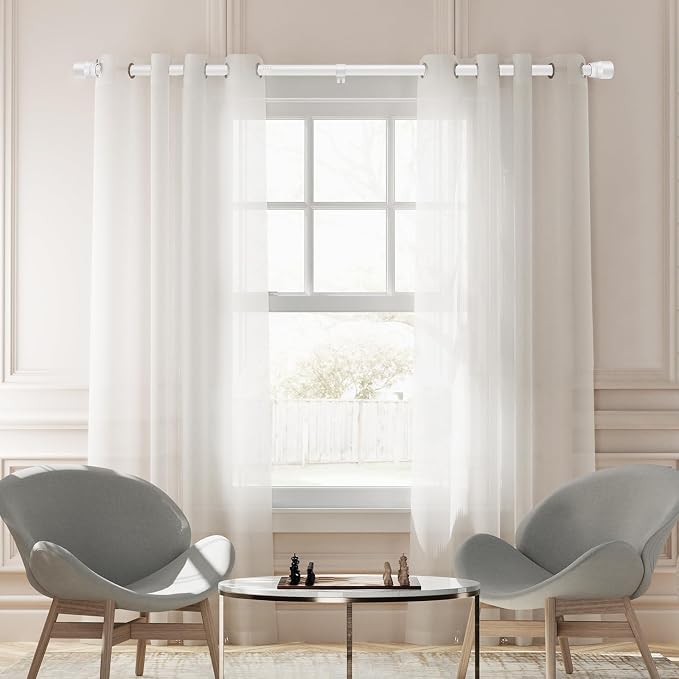 1” Diameter Curtain Rods Itself is 30 to 90 inch 2 Pack Fit 30-84 inch Window - Image 6