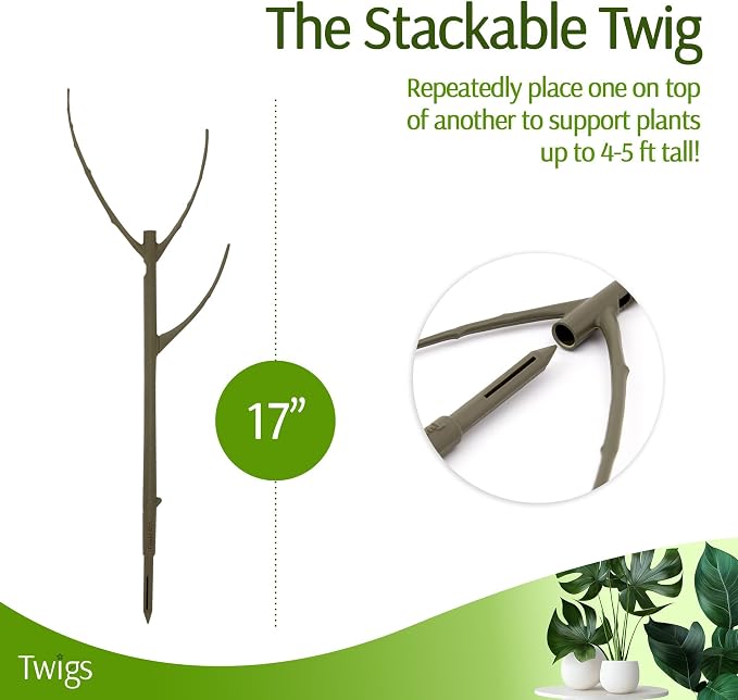 Stackable Plant Support Stakes, Indoor & Outdoor Houseplant Stem Support - Image 4