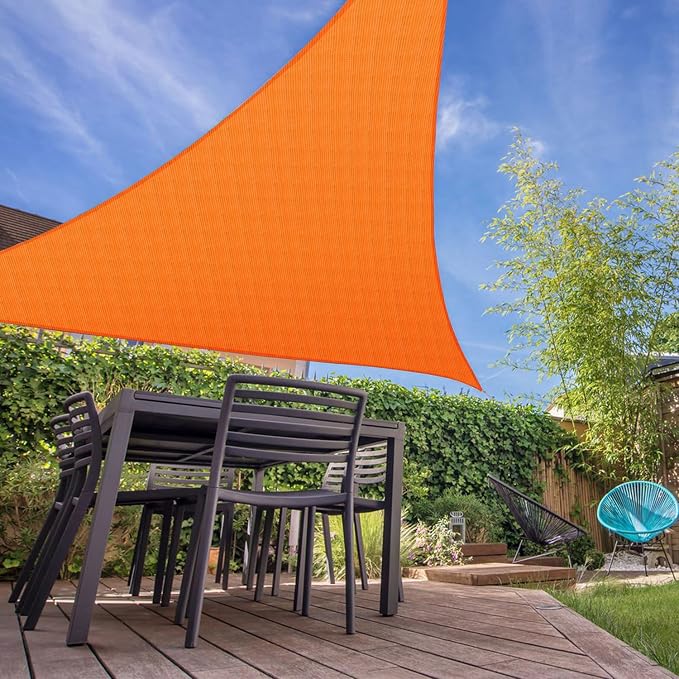 E&K Sunrise 13' x 13' x 13' Sun Shade Sail Triangle Canopy Shade Cover UV Block - Image 7