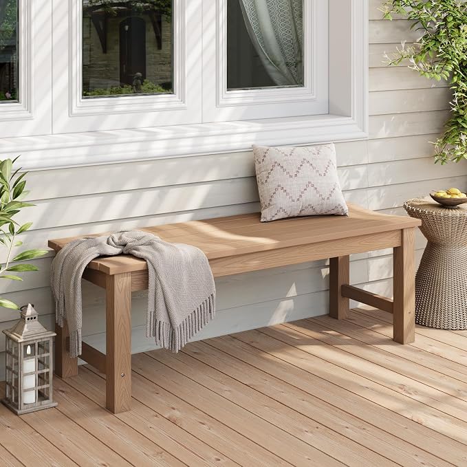 Stoog Outdoor Bench, 2-Person Patio Backless Bench - Image 6