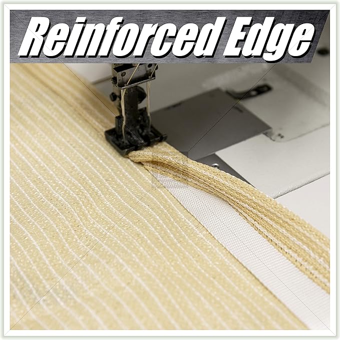 ColourTree 20' x 20' x 28.3' Beige Right Triangle CTAPRT20 Sun Shade Sail - Image 8