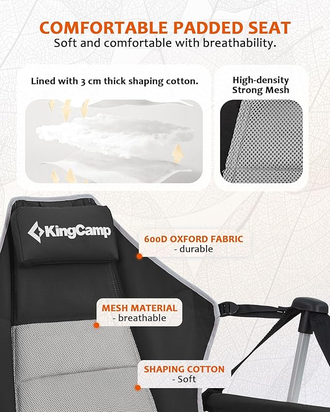 KingCamp Hammock Camping Chair, Swinging Portable Folding Camp Chairs - Image 8