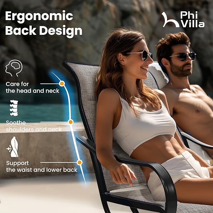 PHI VILLA 5 Piece Patio Dining Set - Image 6