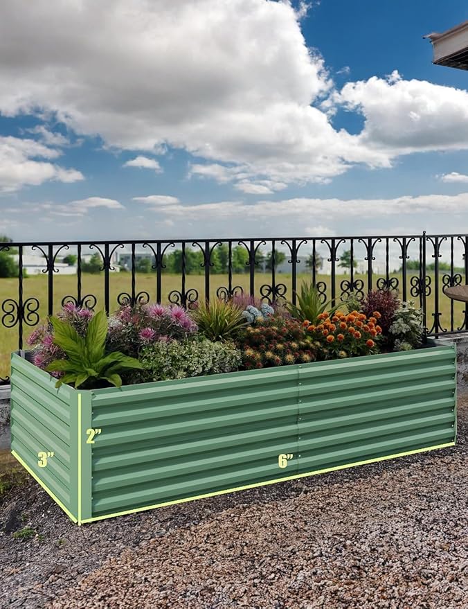 GarveeLife 2pcs 6x3x2 ft Galvanized Raised Garden Bed, Rust-Resistant Raised - Image 6