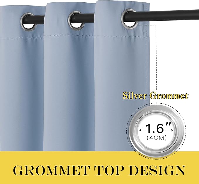 NICETOWN Room Divider Curtain 132 Inches Long, Wide Blackout Sliding Door - Image 6