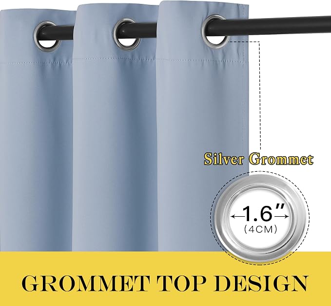 NICETOWN Blackout Curtains 54 Inches Long, Thermal Insulated Room Darkening - Image 6