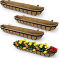 4 Pack 24 Inch Window Deck Railing Planter Boxes by BeapTcely